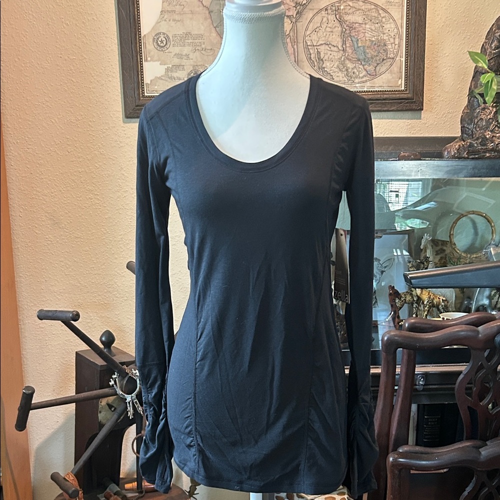Zella Black Long Sleeve Women's Blouse